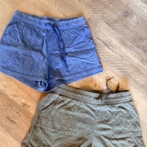 Athletic Works Women's Athletic Shorts - Blue and Green